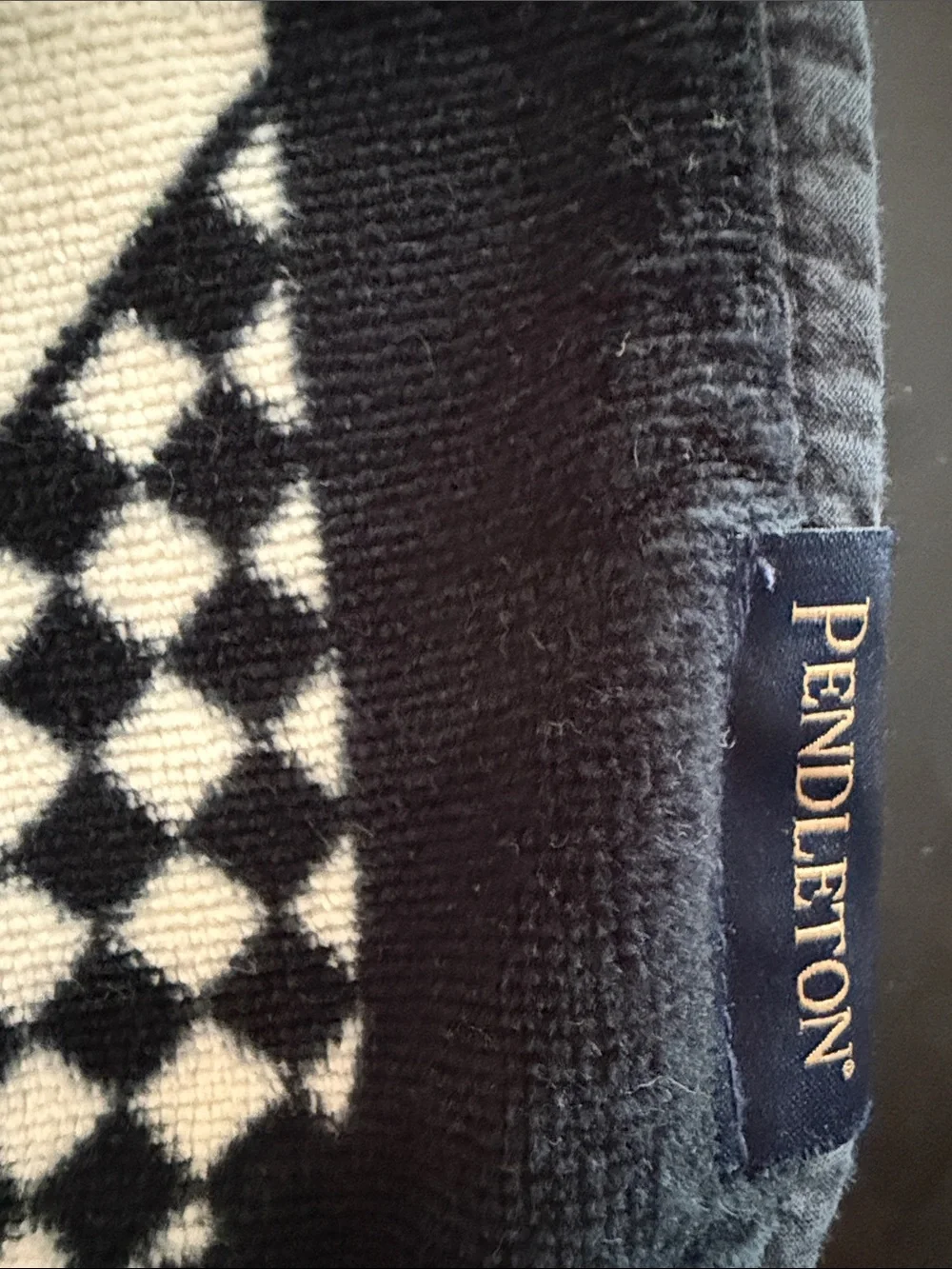 Pendleton Los Ojos Black & Cream Southwestern Hooded Baby Towel